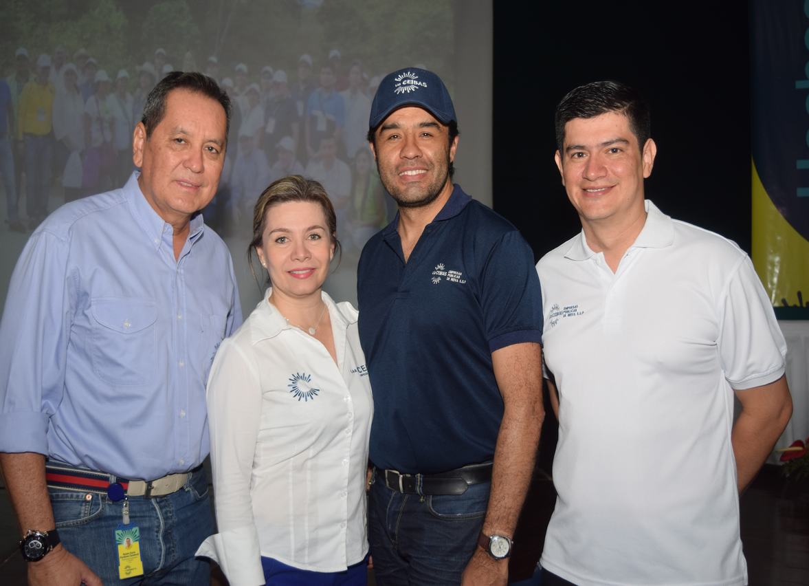 Rubén Darío Perdomo, Gloria Edith Perdomo,  Ingeniero Héctor Buitrago, Daniel Martínez.